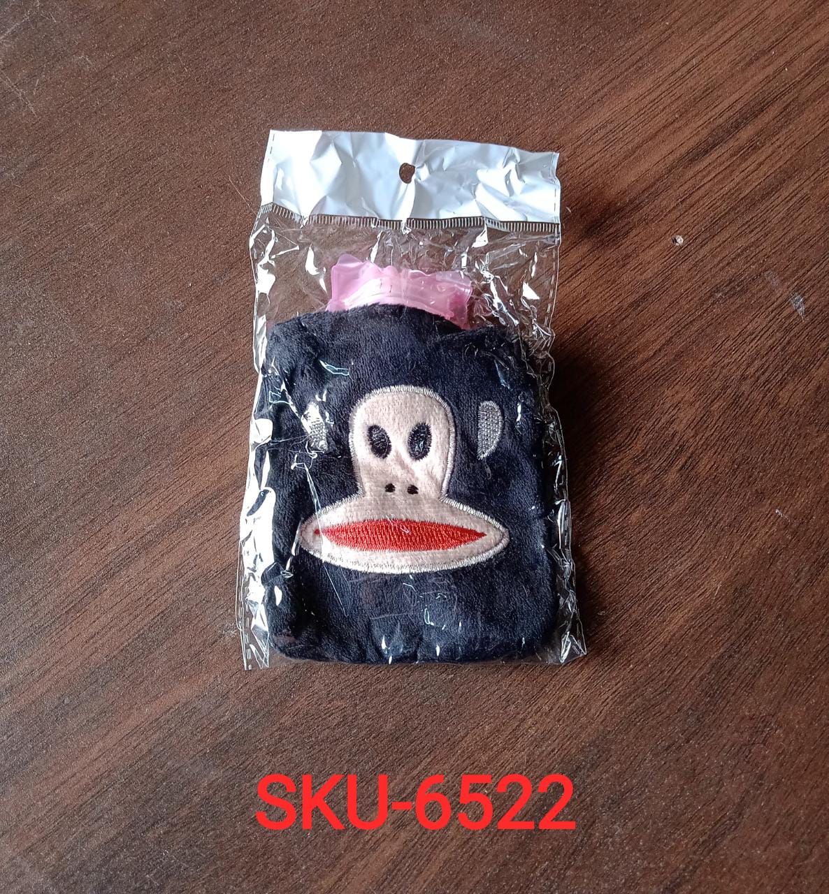 6522 Black Monkey small Hot Water Bag with Cover for Pain Relief, Neck, Shoulder Pain and Hand, Feet Warmer, Menstrual Cramps. 