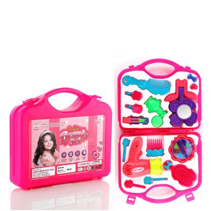 1908 Beauty Make up Set for Kids Girls with Fold-able Suitcase (Multicolour) DeoDap