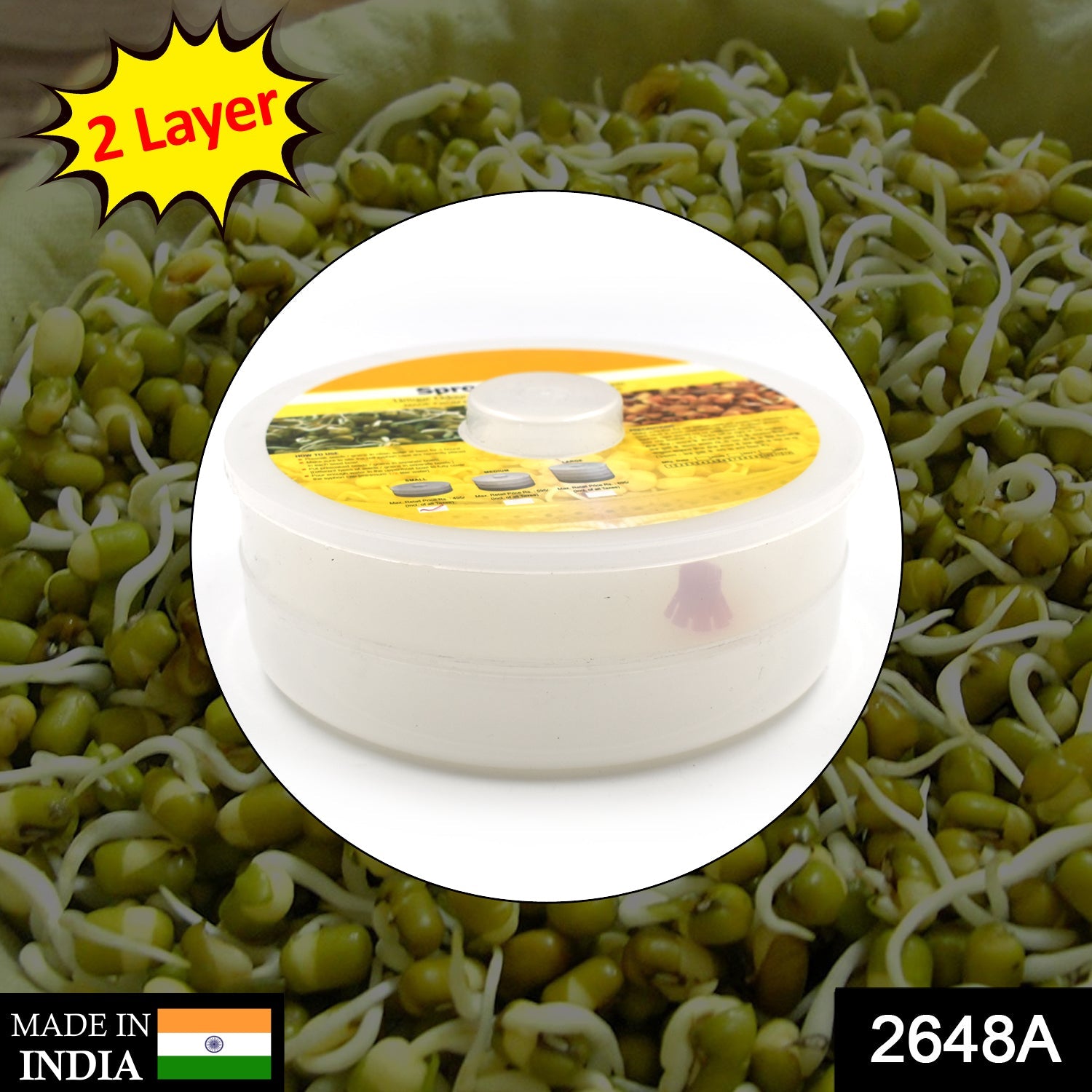 2648A 2 Layer Sprout Maker for making sprouts in all household places. 