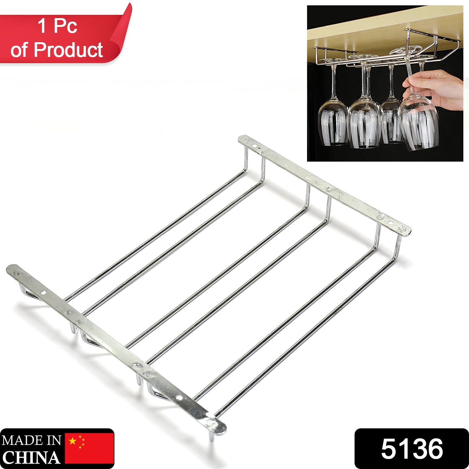 5136 Towel Shelves/Rack/Towel Stand with Chrome Finish for Bathroom Decor DoeDap