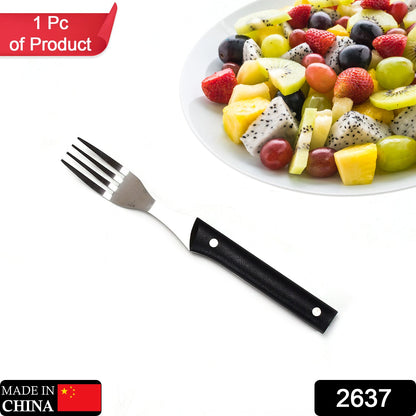 2637 Stainless steel fork with comfortable grip dining fork (1pc) 