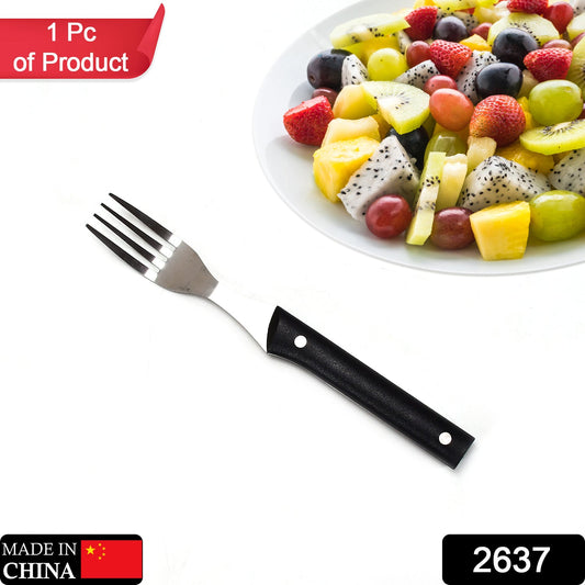 2637 Stainless steel fork with comfortable grip dining fork (1pc) 