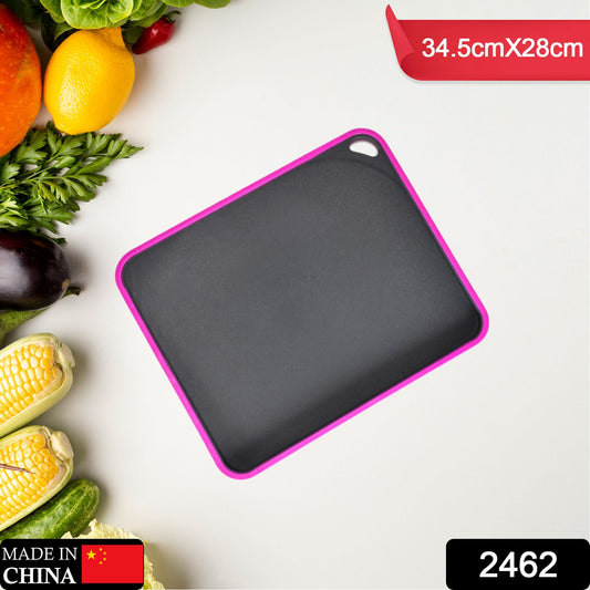 2462 Vegetables and Fruits Cutting Chopping Board Plastic Chopper Cutter Board Non-slip Antibacterial Surface with Extra Thickness 