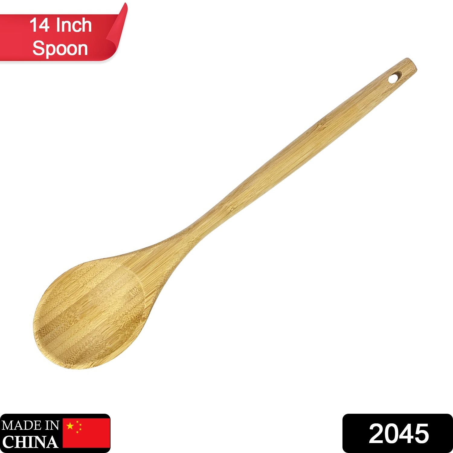 2045 14 inch Bamboo Spoon Kitchen Utensil 