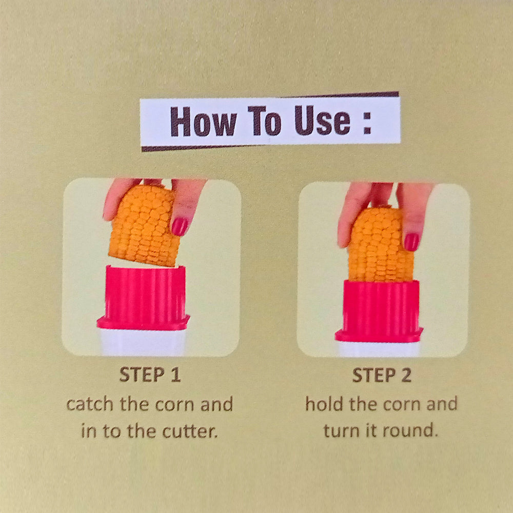 2320 Multi Use Plastic Corn Stripper Cob Remover Bowl DeoDap