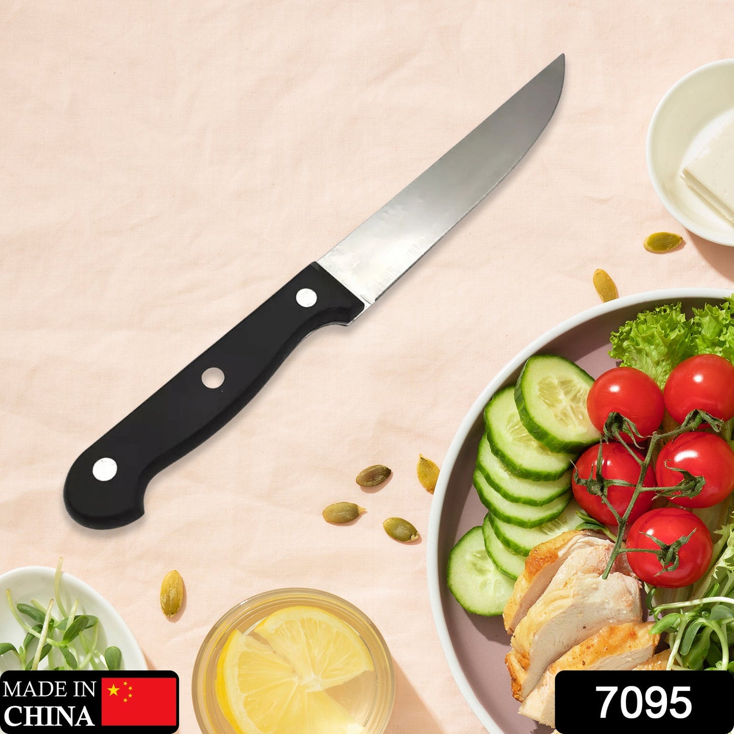 7095 Chopping Knife 23 Inch Stainless Steel Kitchen Knife for Home and Restaurant Use 