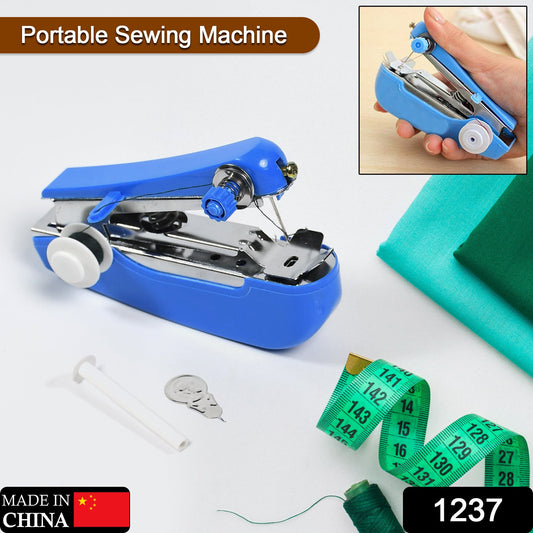 1237 Handy Stitching Stapler Machine Pocket Portable Mini Sewing Cordless Hand-Operated Manual Stitch Stapler Sillai Machine for Garment, Cloth 