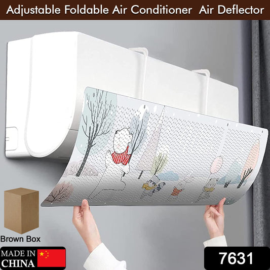 7631 Blowing Air Diverter Air Conditioning Cover Air Deflector Foldable Adjustable For All Types Ac Use 