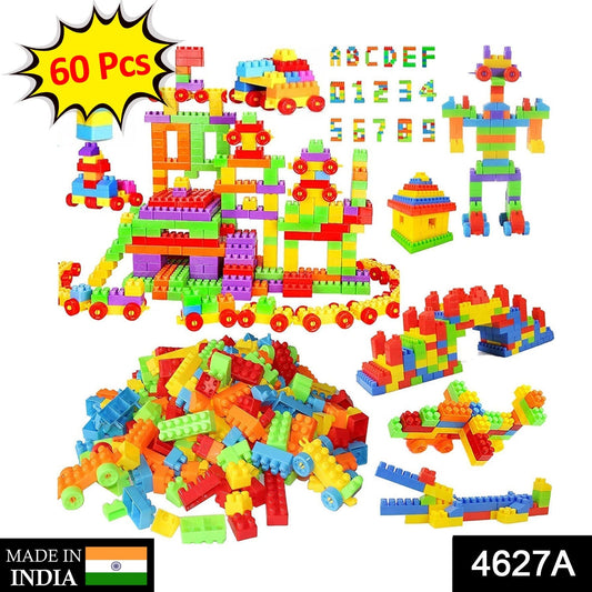 4627 A Building Blocks 60 Pc widely used by kids and children for playing and entertaining purposes among all kinds of household and official places etc. 