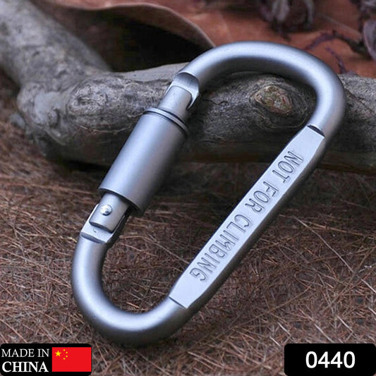 0440 Camping Equipment Aluminum Carabiner Hunting Survival Kit Lock Mountain Travel Accessories ( 1 pc ) 