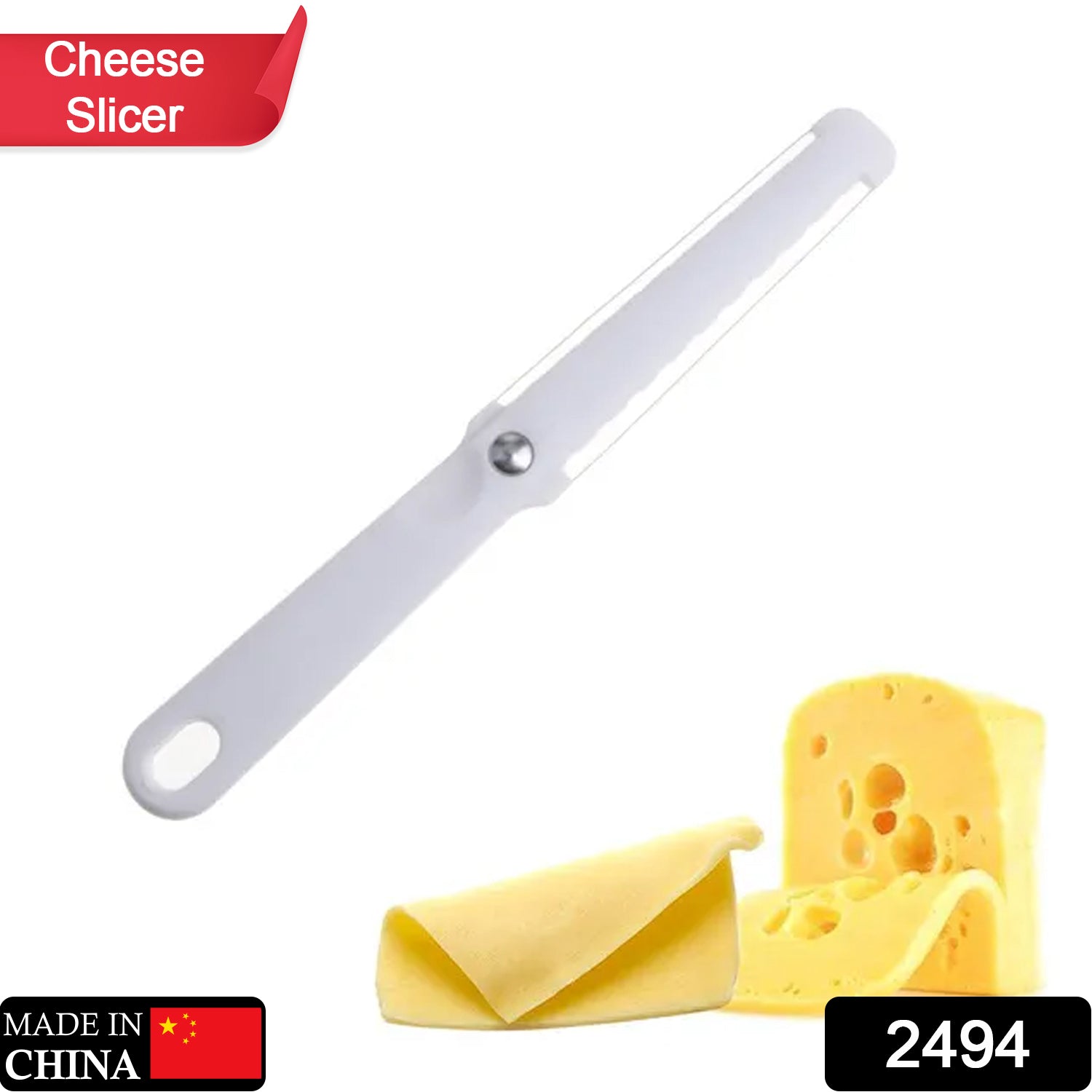 2494 Double side wire cheese slicer/cutter for thick and think slices for kitchen use. with plastic handle 