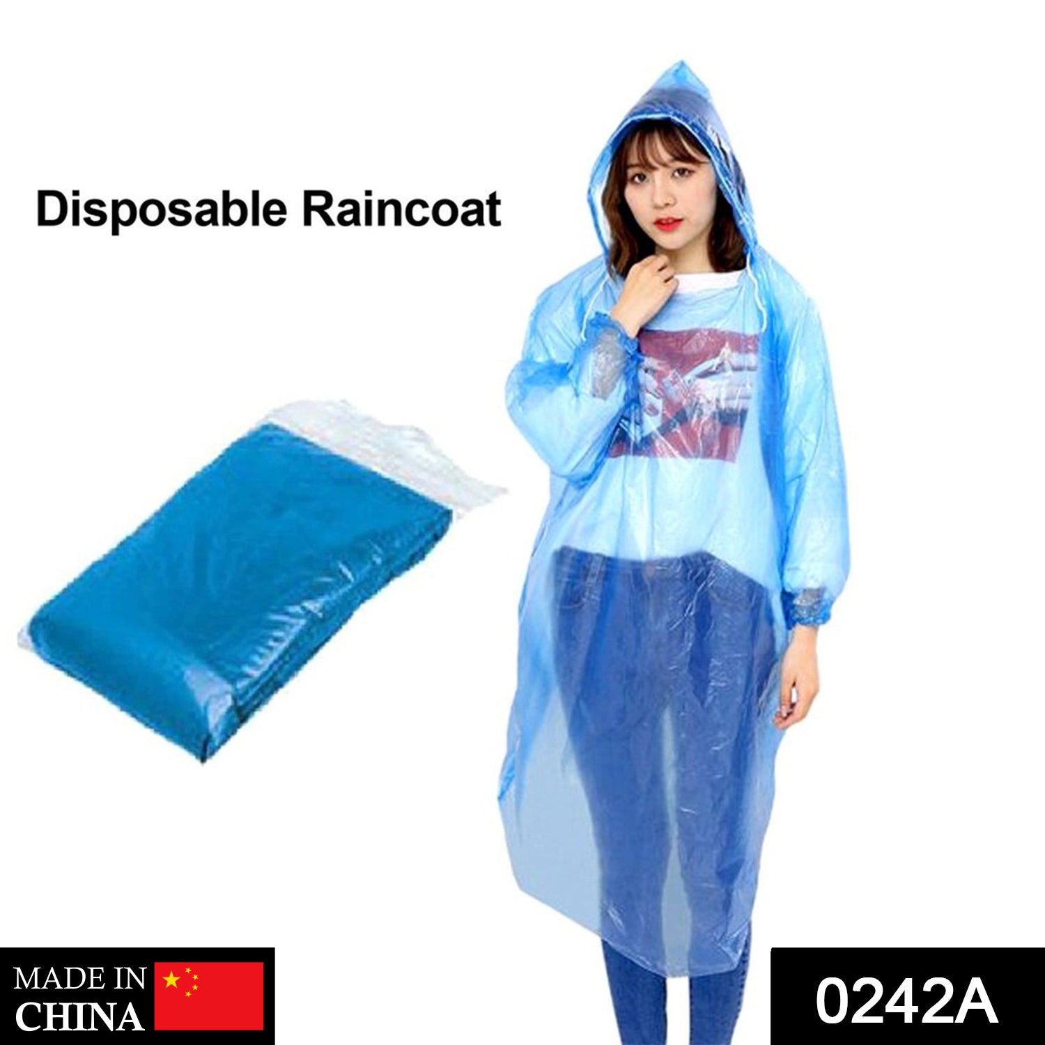 0242A Disposable Easy to Carry Raincoat 