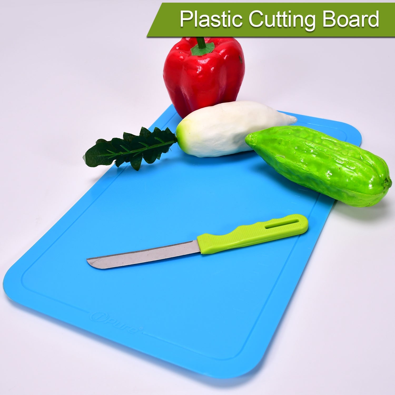 2478 Vegetables and Fruits Cutting Chopping Board Plastic Chopper Cutter Board Non-slip Antibacterial Surface with Extra Thickness 