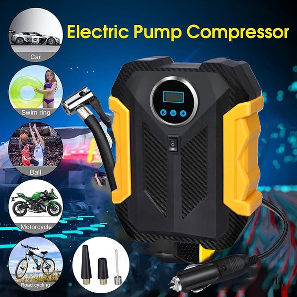 1618 Portable Electric Car Air Compressor Pump for Car and Bike Tyre DeoDap