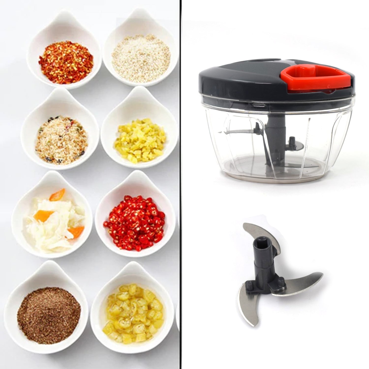 0080 V Atm Black 450 ML Chopper widely used in all types of household kitchen purposes for chopping and cutting of various kinds of fruits and vegetables etc. 