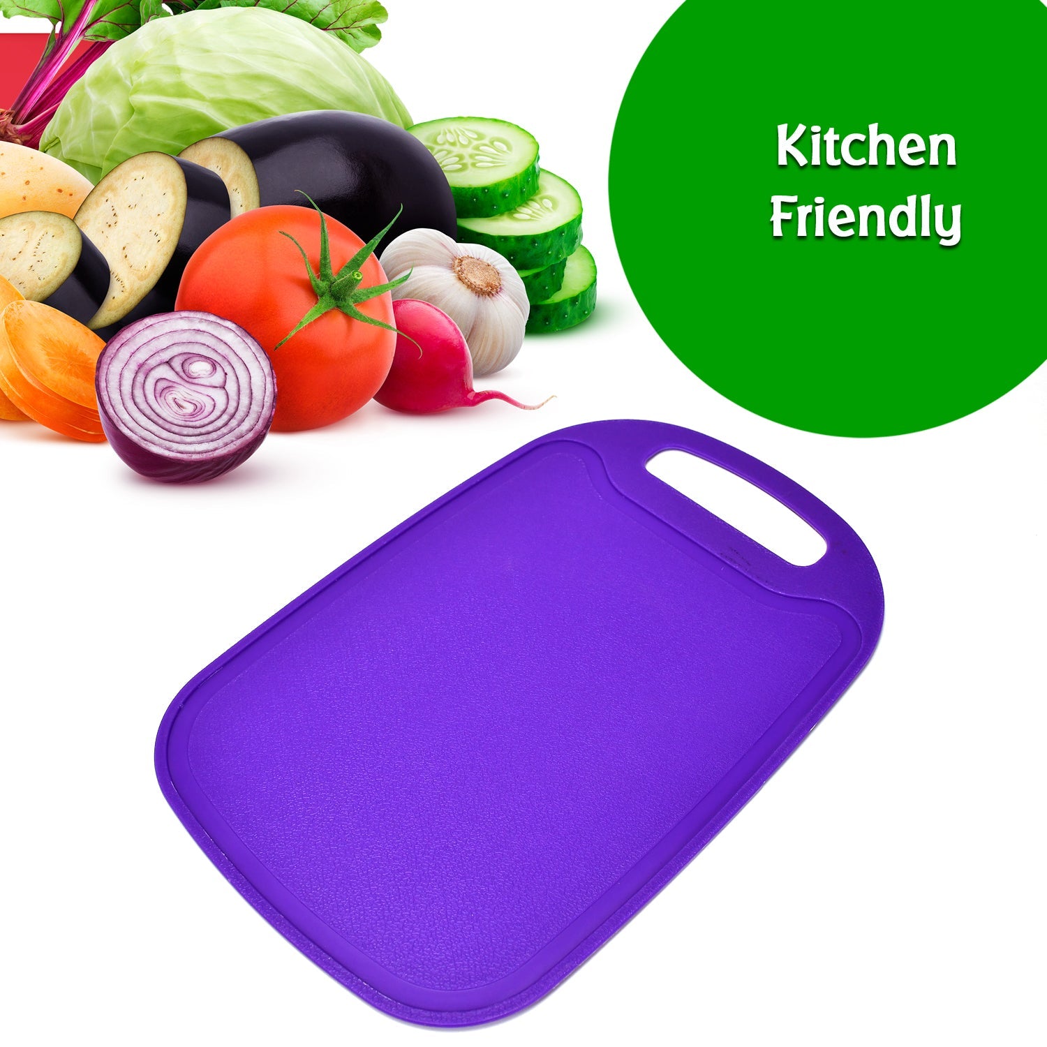 2477 Vegetables and Fruits Cutting Chopping Board Plastic Chopper Cutter Board Non-slip Antibacterial Surface with Extra Thickness 