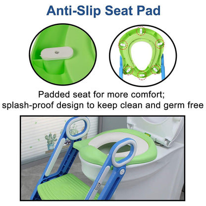 1483 2 in 1 Training Foldable Ladder Potty Toilet Seat for Kids DeoDap