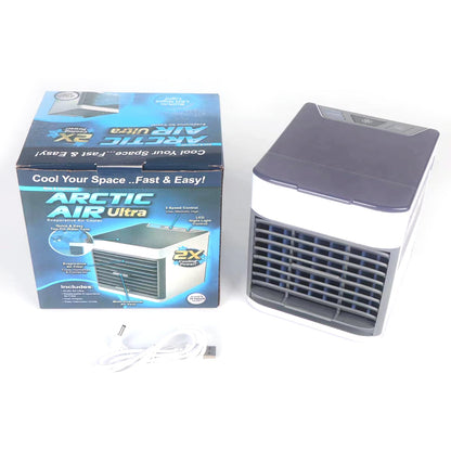 1464 Mini Portable Air Cooler, Personal Space Cooler Easy to fill water and mood led light and portable Air Conditioner Device Cool Any Space like Home Office 