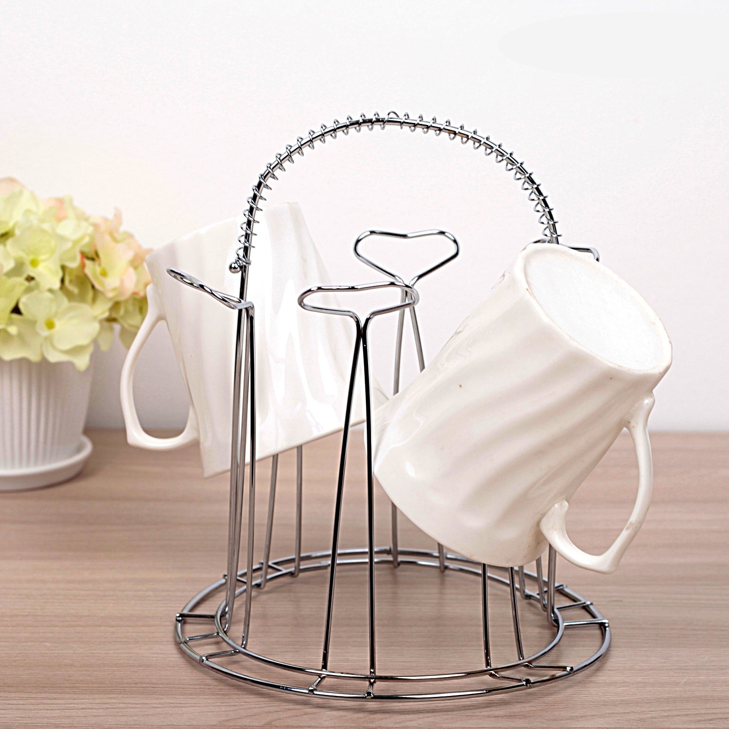 5155 Cups Stand 6 Mugs Holder Hanging For Kitchen Use ( 1 pcs ) 