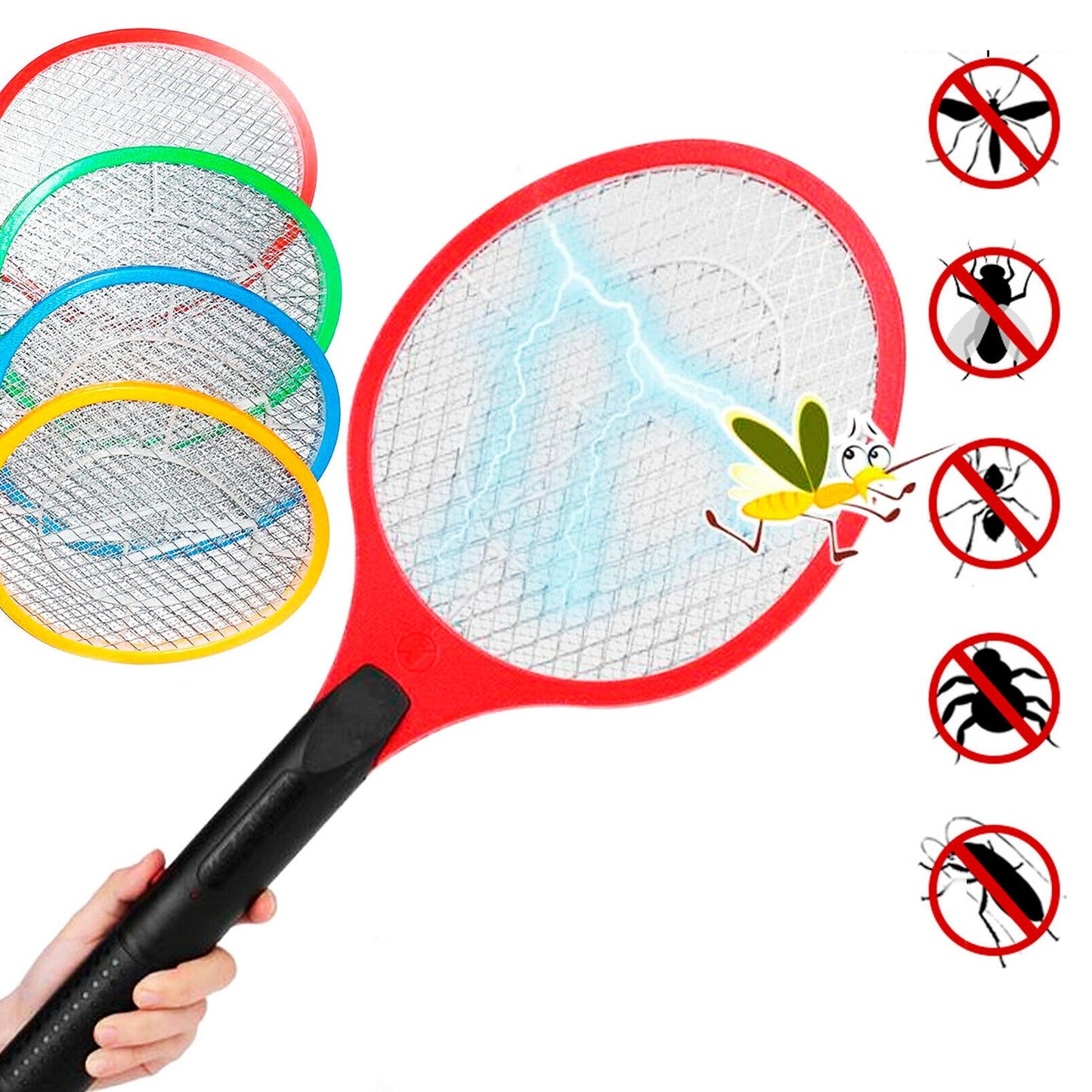 1726 Mosquito Killer Racket Rechargeable Handheld Electric Fly Swatter Mosquito Killer Racket Bat, Electric Insect Killer (Quality Assured) (with Cable) 