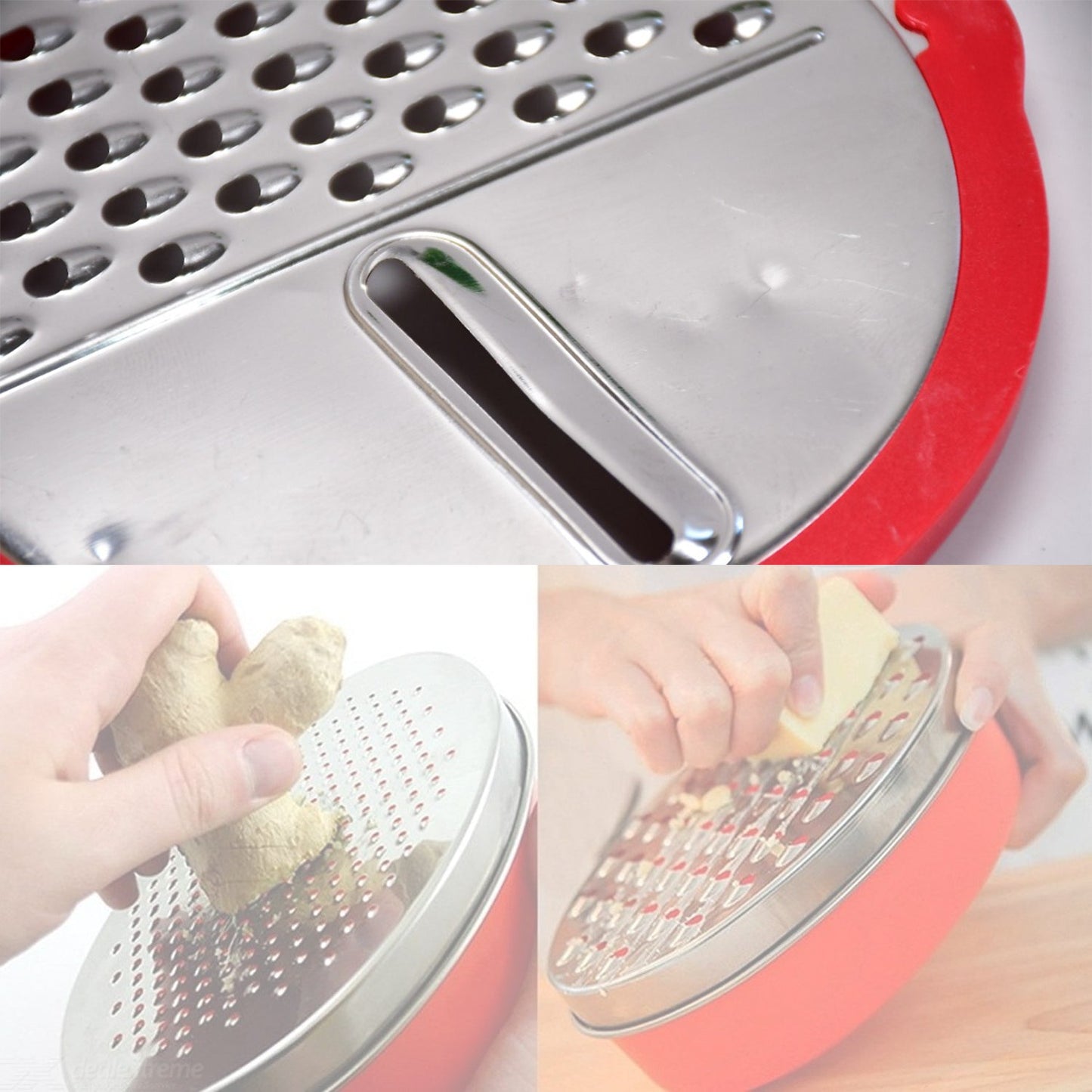 2713 2 in 1 Multi Uses Grater Shredder Slicer For Vegetables, Dry-Fruits, Chocolates and Kitchen Uses Chopper Vegetable Grater & Slicer 