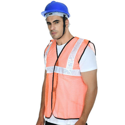 7438 Orange Safety Jacket For Having protection against accidents usually in construction area's. 