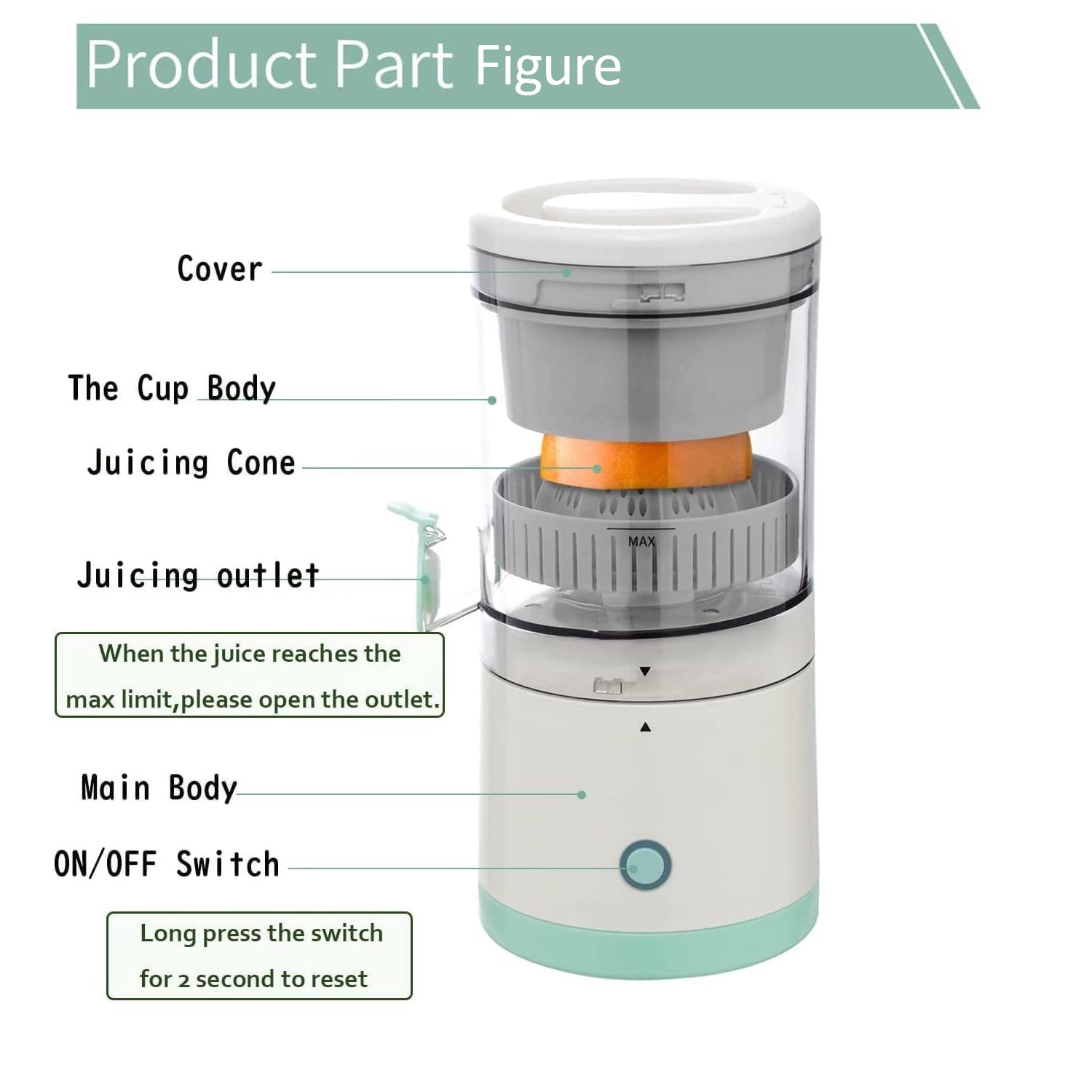 2377 Automatic Electrical Citrus Juicer For Orange, Electric Orange Juicer, Professional Citrus Juicer Electric with Lever, Squeezer Juice Extractor 