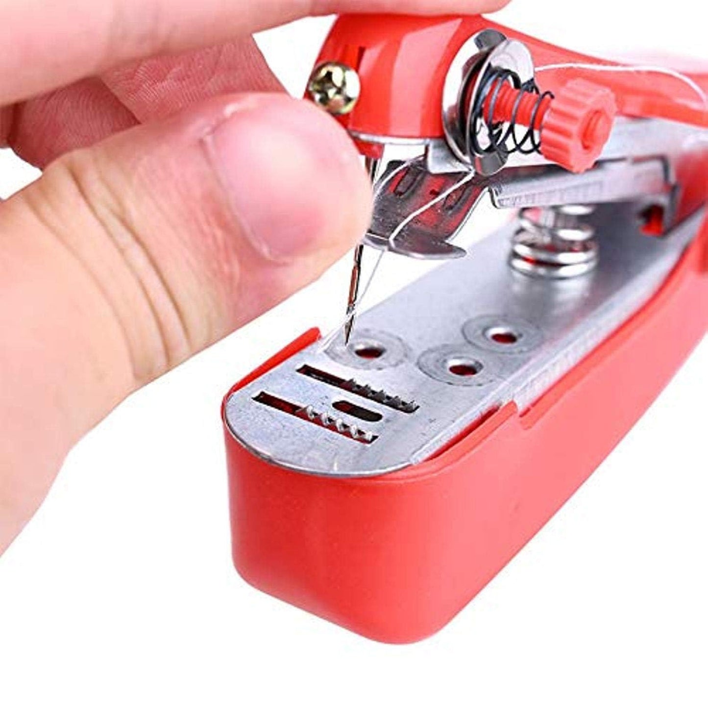 1237 Handy Stitching Stapler Machine Pocket Portable Mini Sewing Cordless Hand-Operated Manual Stitch Stapler Sillai Machine for Garment, Cloth 