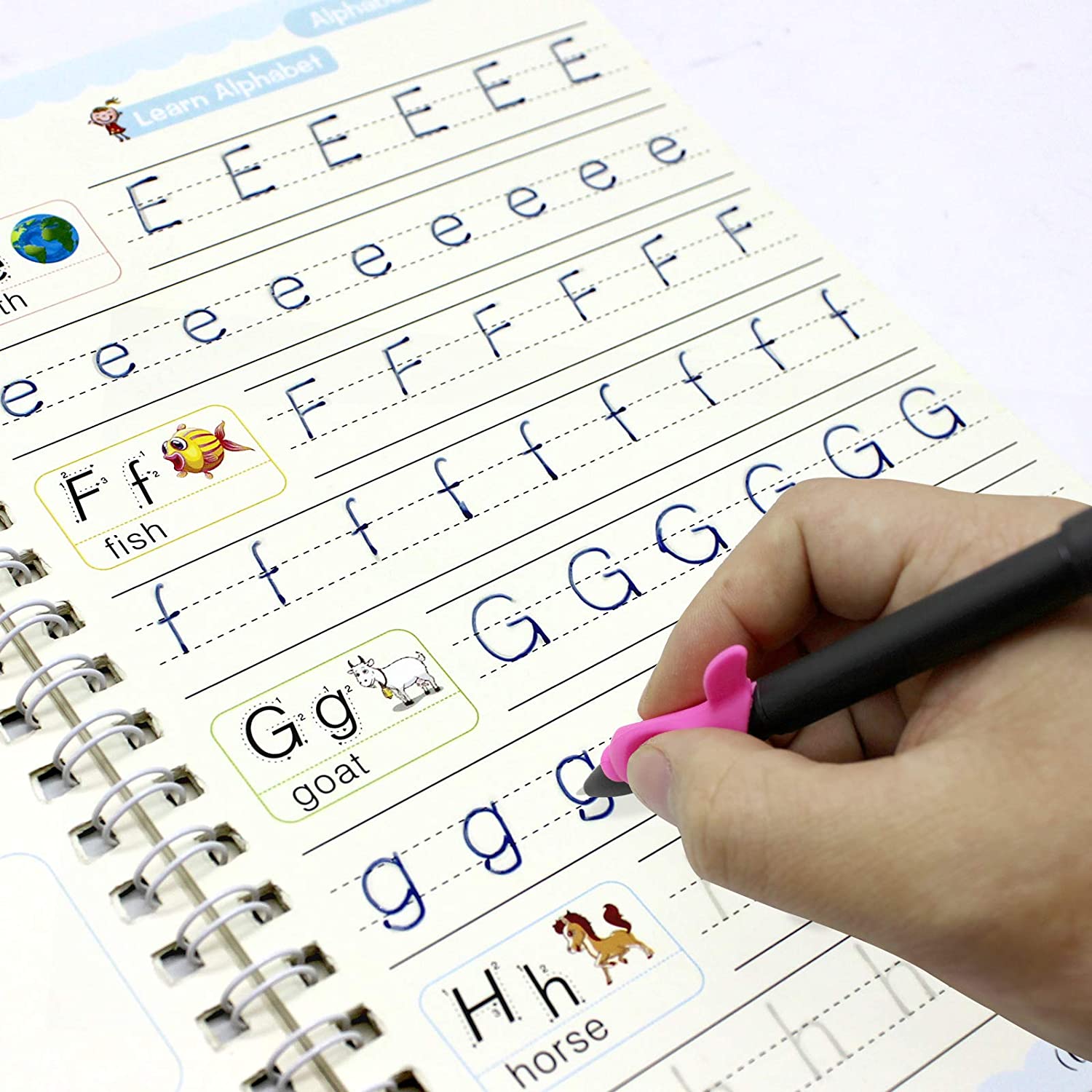 8075 4 Pc Magic Copybook widely used by kids, children’s and even adults also to write down important things over it while emergencies etc. 