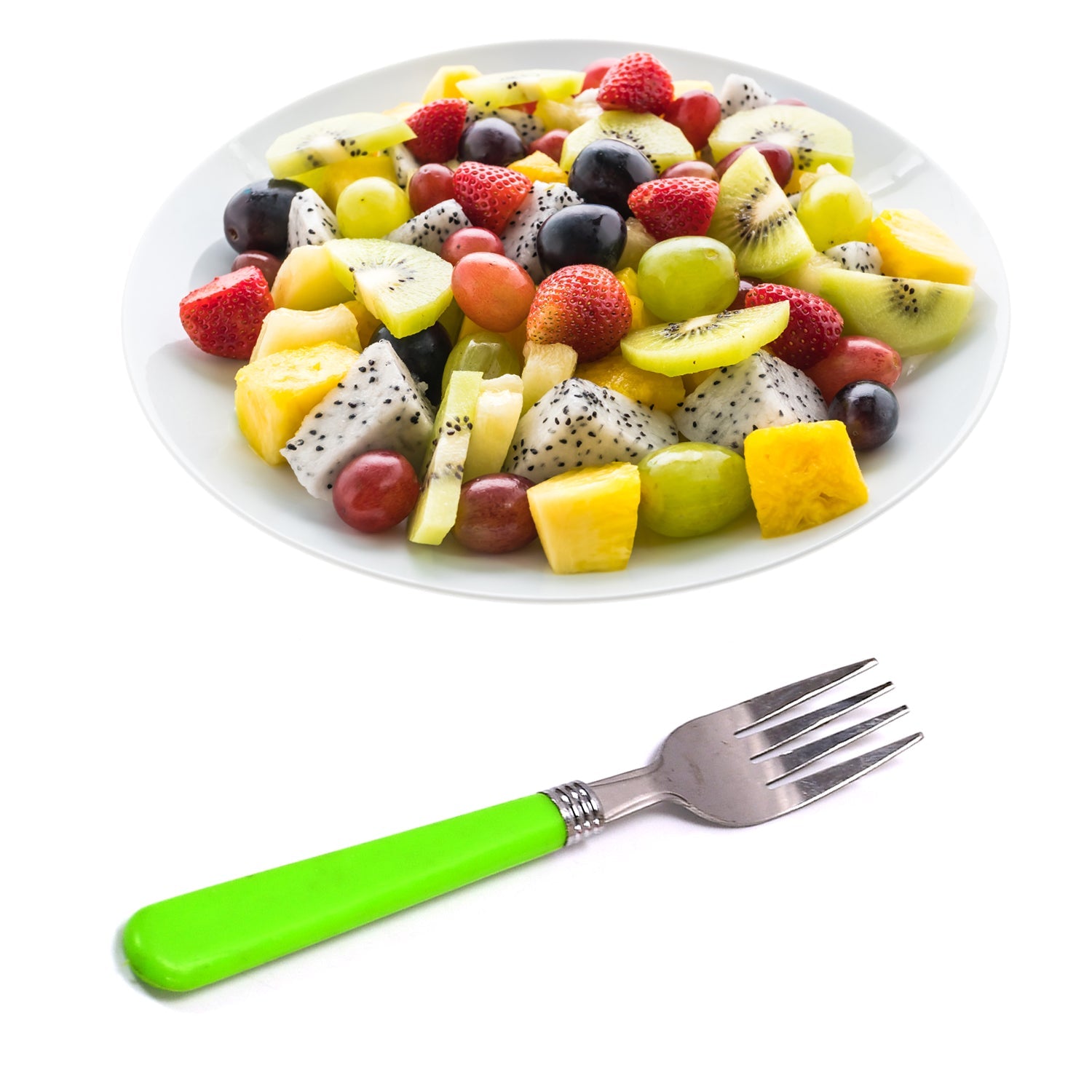 2870 Stainless steel fork with comfortable grip dining fork (1pc) 