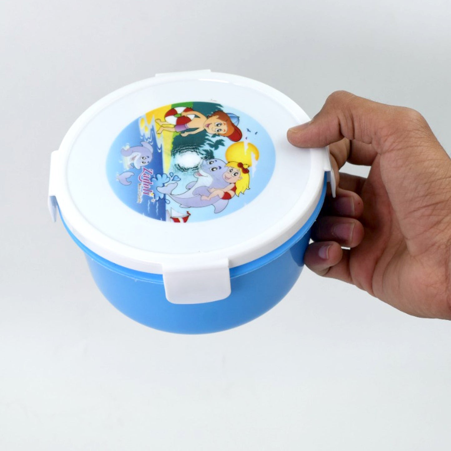 2746 Round Shaped Lunch Box used by various types of peoples for storing their lunch and have a perfect hot meal at anywhere. 