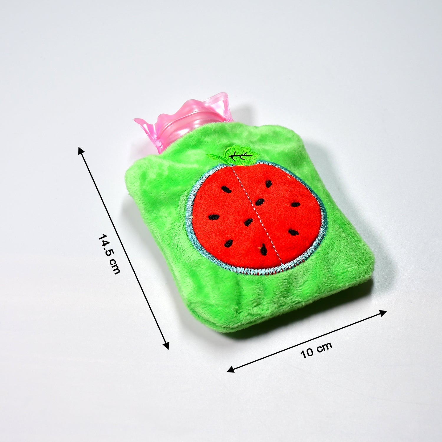 6509 Watermelon small Hot Water Bag with Cover for Pain Relief, Neck, Shoulder Pain and Hand, Feet Warmer, Menstrual Cramps. 