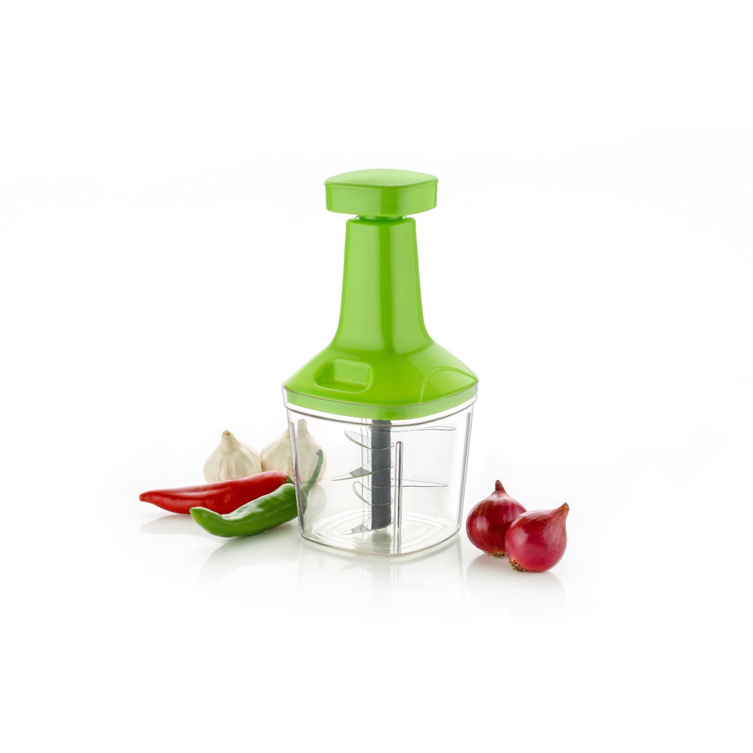 2749 Push N Chop 1100 ML used for chopping and cutting of types of vegetables and fruits easily without any difficulty and it can be used in all kinds of household and official kitchen places etc. 