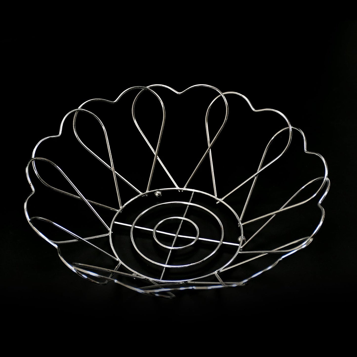 5122 Stainless Steel Fruit Basket (Flower) Fruit Bowl Basket 