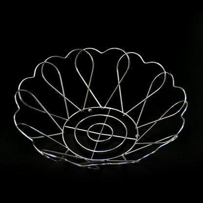 5122 Stainless Steel Fruit Basket (Flower) Fruit Bowl Basket 