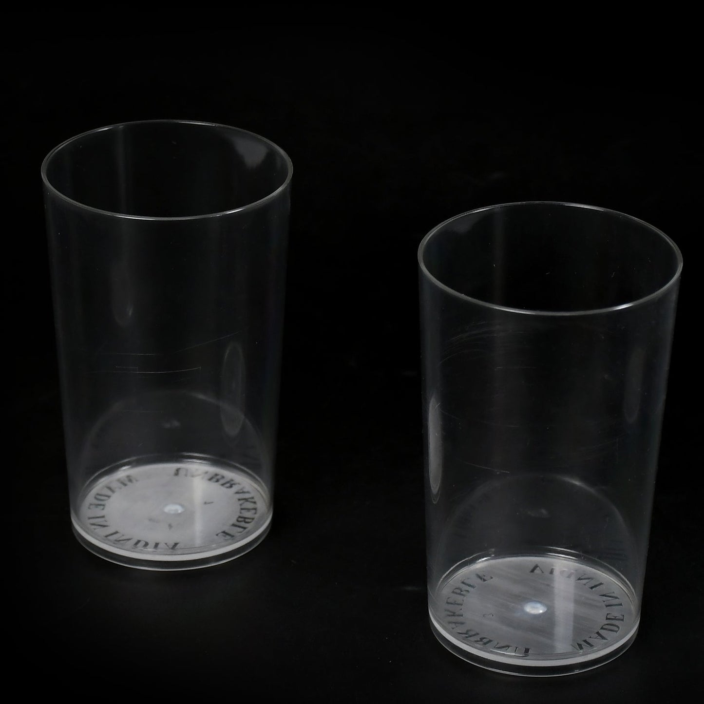 7143 Round Clear Plastic Water Glass Juice Beer Wine Plastic Unbreakable Transparent Glass Set ( 300ml 6pc ) 