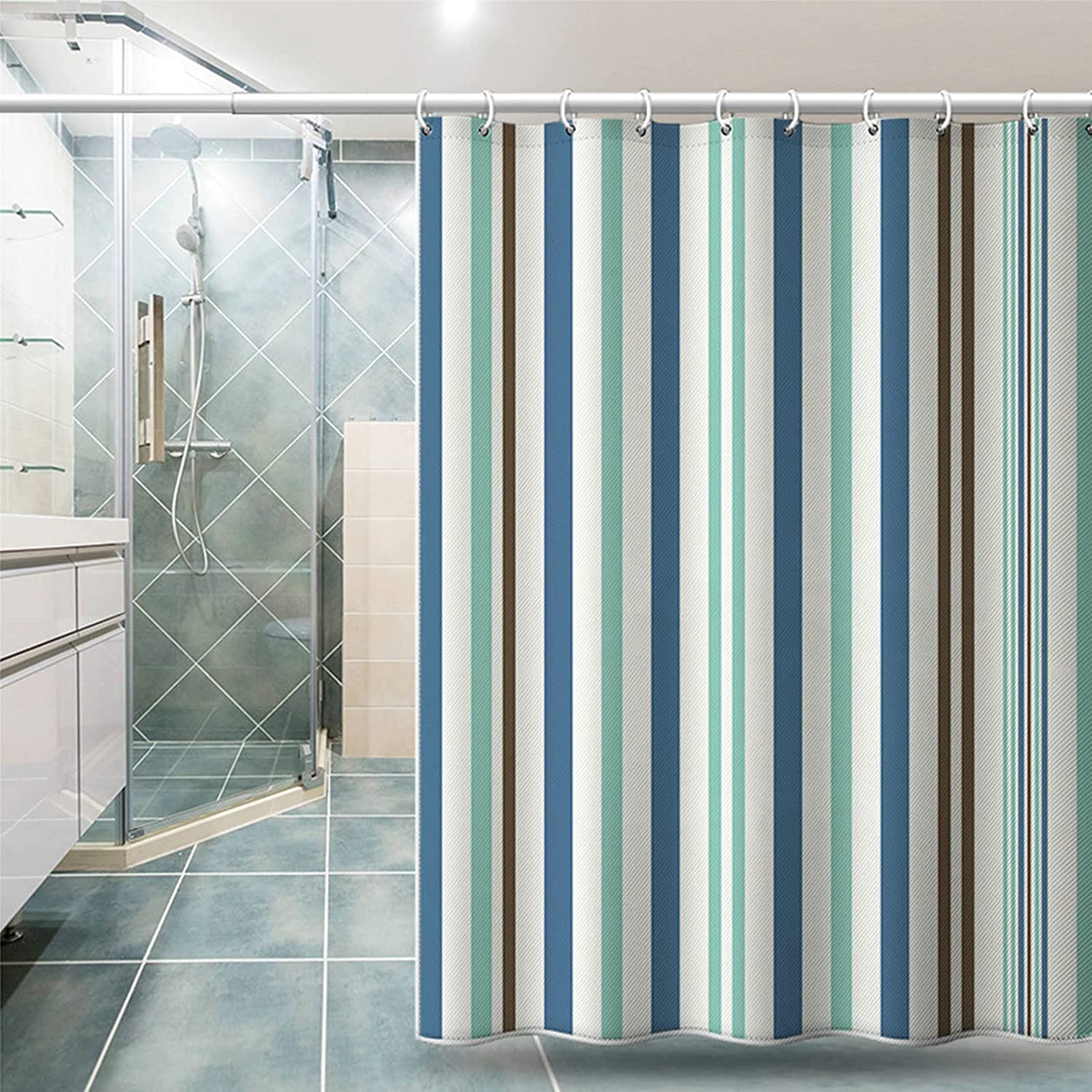 6730 Bright Vertical Stripes in The Shower Curtain (150x200cm) 