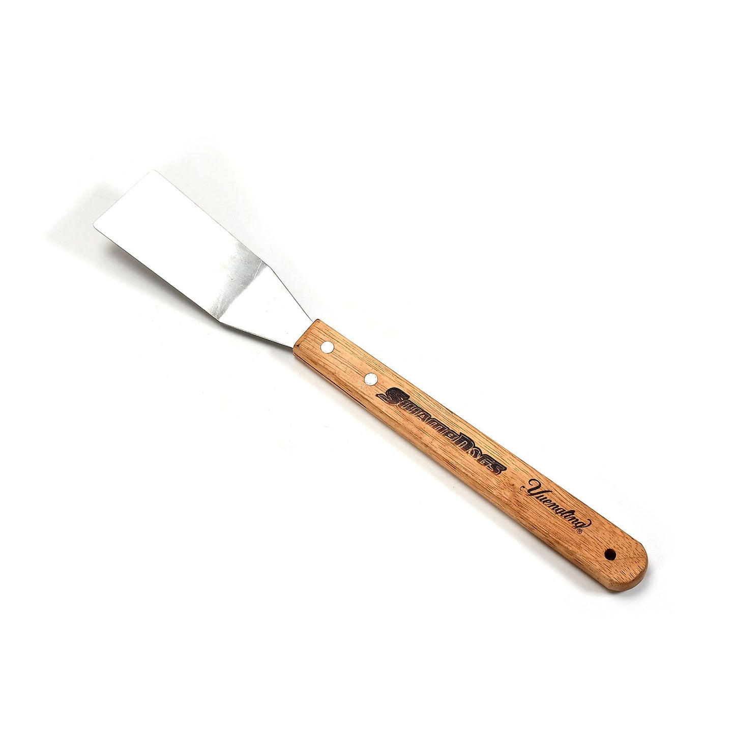 0157 Stainless Steel Barbecue Spatula BBQ Spatula BBQ Tong With Wooden Handle Lifting Spatula 