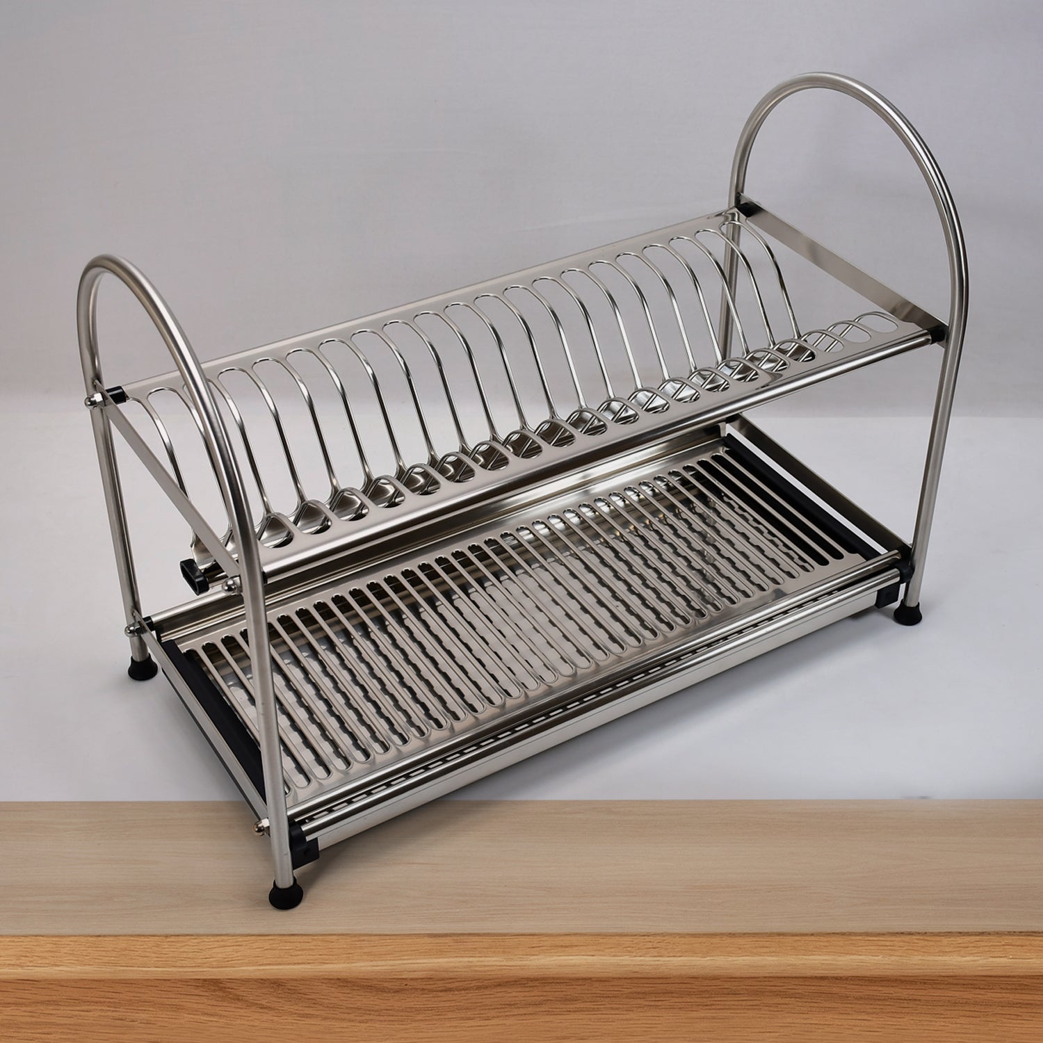 7672 Dish Rack Stainless Steel Rack 2layer Rack For Home & Kitchen Use 