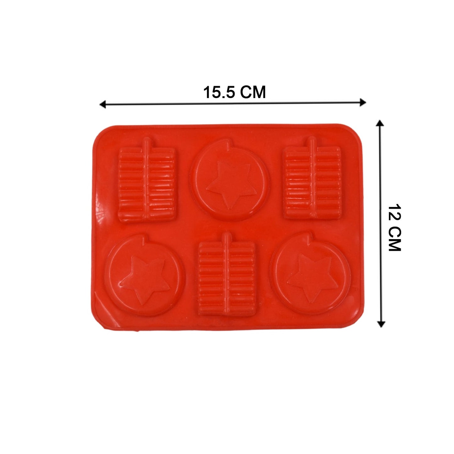 4882 6cavity Chocolate Mould Tray | Cake Baking Mold | Flexible Silicon Ice Cupcake Making Tools 