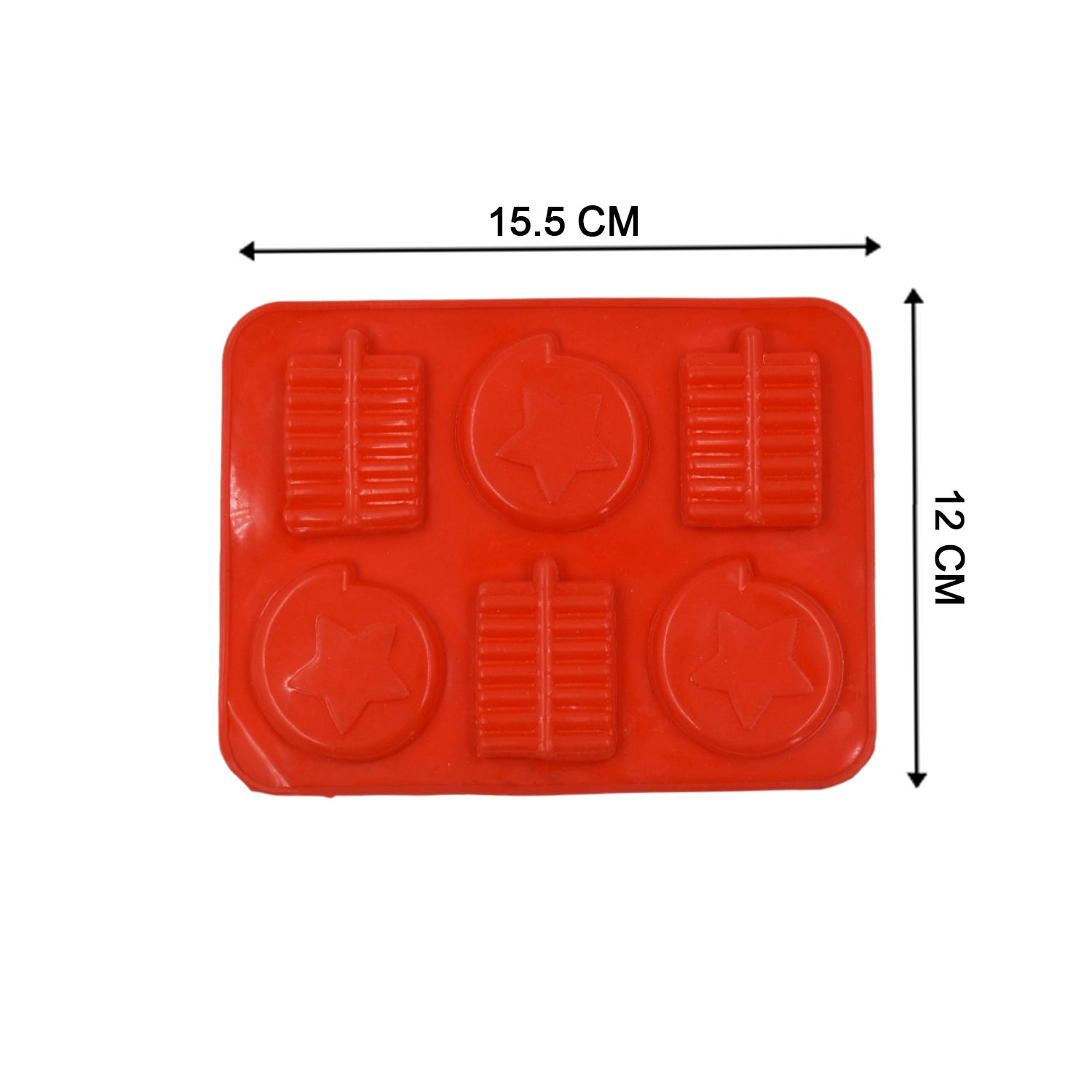 4882 6cavity Chocolate Mould Tray | Cake Baking Mold | Flexible Silicon Ice Cupcake Making Tools 