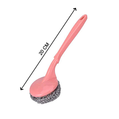 2804 Scrubber with Handle for Kitchen and Utensil Cleaning and Hard Stains, 