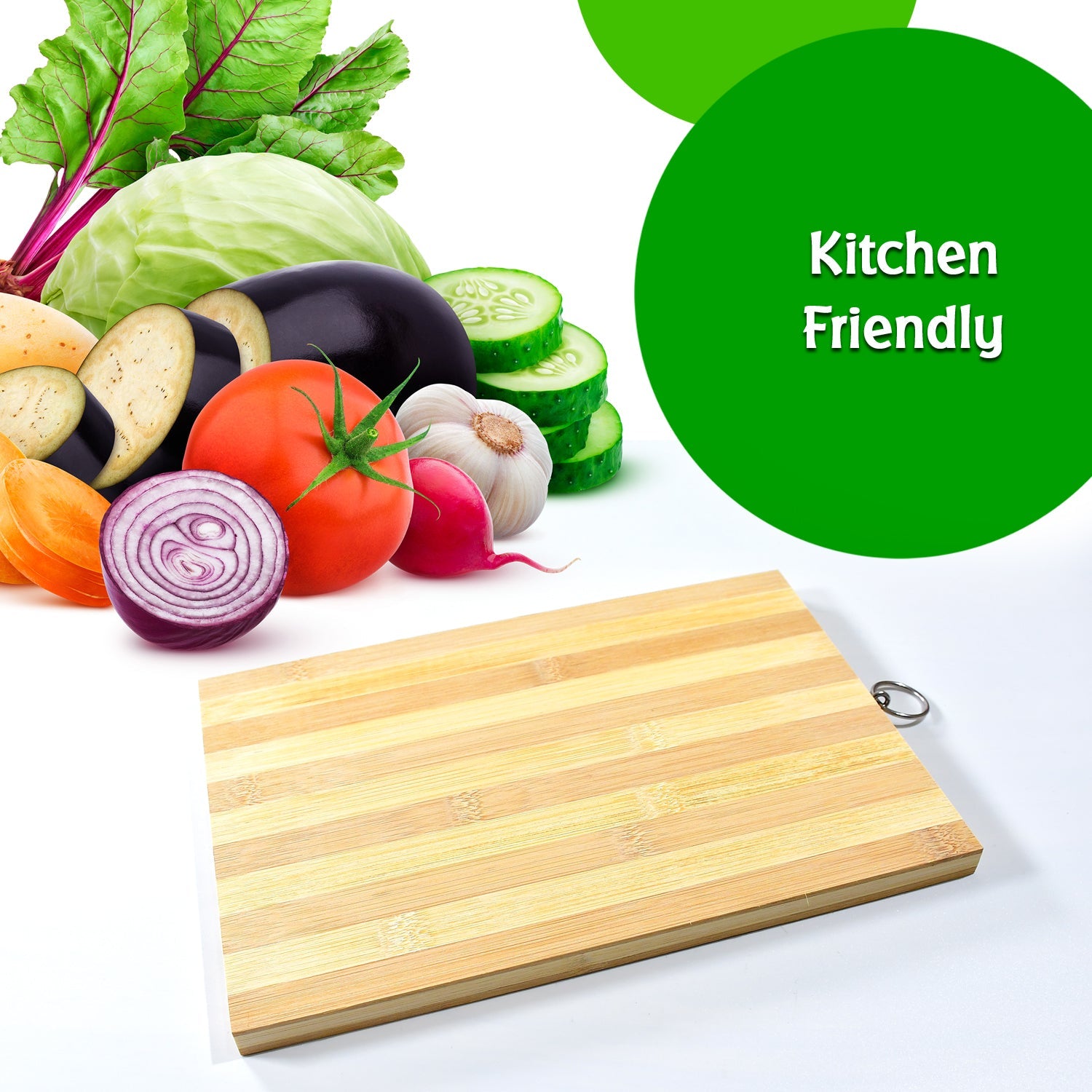 2193 Natural Wood Chopping Cutting Board for Kitchen Vegetables, Fruits & Cheese, BPA Free. 