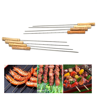 7117 Barbecue Skewers for BBQ Tandoor & Brush For Kitchen Use 