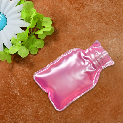 6533 Simple Pink small Hot Water Bag with Cover for Pain Relief, Neck, Shoulder Pain and Hand, Feet Warmer, Menstrual Cramps. 