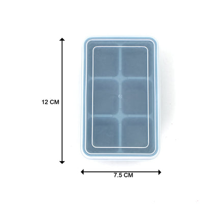 4741 6 Grid Silicone Ice Tray used in all kinds of places like household kitchens for making ice from water and various things and all. 