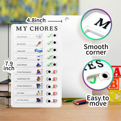 4448 Portable My Chores Home Note Board Management Planning Memo Boards Reminding Time. 