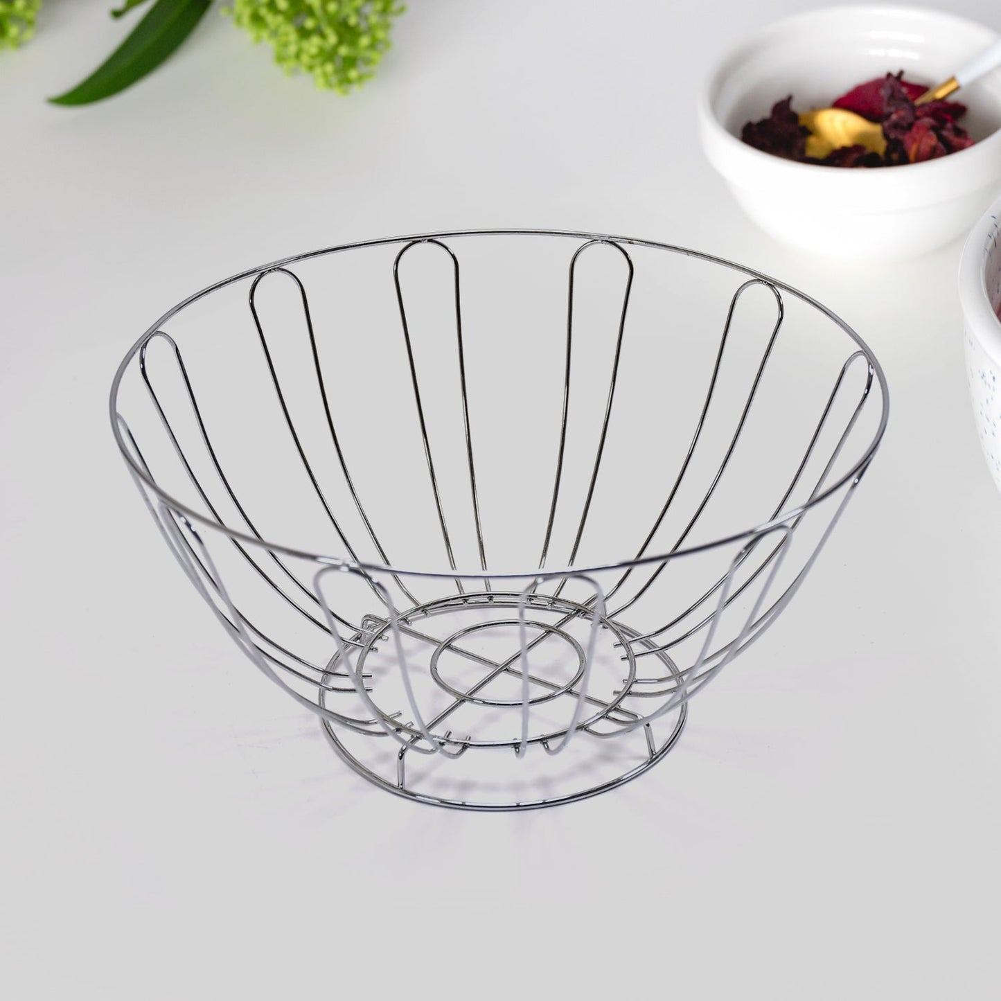 5152 Stainless Steel Folding Fruit and Vegetable Basket for Kitchen/Dining Table/Home 