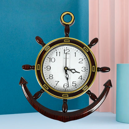 4944 Anchor Shape Wall Clock Size 28x23x5cms 