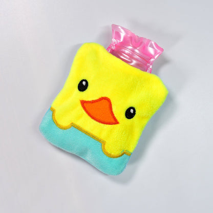 6524 Yellow Duck design small Hot Water Bag with Cover for Pain Relief, Neck, Shoulder Pain and Hand, Feet Warmer, Menstrual Cramps. 